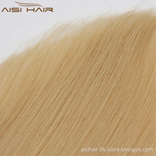 Aisi Hair 8A Grade Cheap Price Keratin Blonde 613 Malaysia Hair  Micro Loop Ring Human Hair Extension for Sale